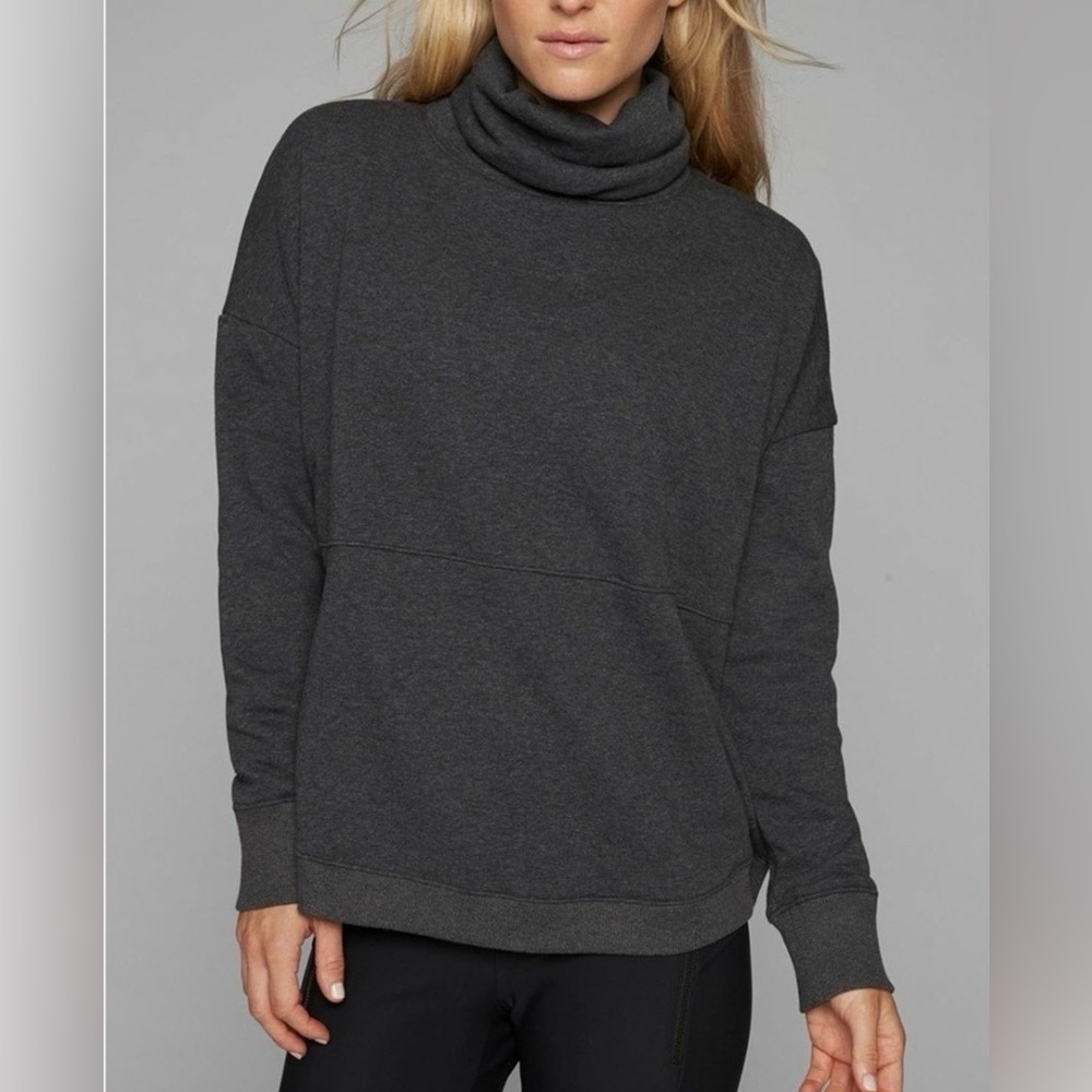 Athleta Gray Cozy Karma Funnel Neck Sweatshirt - Size XS